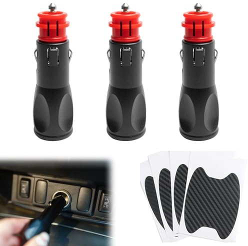 3 Stück Auto Zigarettenanzünder Stecker,Zigarettenanzünder 12v Auto Zigarette Leichtere Sockel,Sicherheits Universalstecker,Zigaretten Hellstoffstopfen,Zigarettenanzünder Stecker,Für 12v/24v Autos