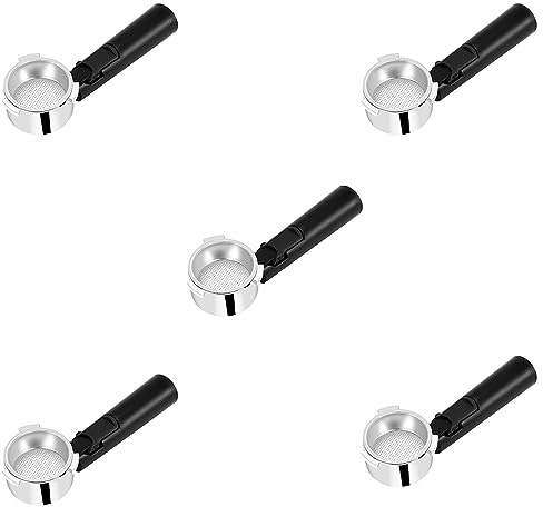 Booso 5 x Kaffeefilterhalter ohne Boden aus Edelstahl 51 mm für professionelles Kaffeezubehör