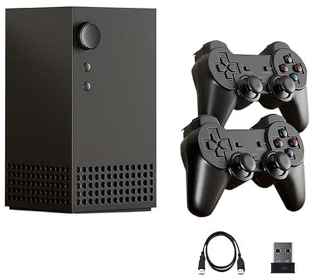 H5 Retro Game Console, Classic Mini Retro Game System Built-in 10,000 Games and 2 Wireless Controllers, HD Video Game Console for TV Plug and Play