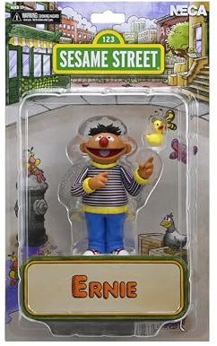 Sesamstraße Actionfigur Ernie Toony Classic Multicolor, aus Kunststoff, in Blisterverpackung, von NECA.