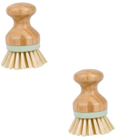 Hoement 2pcs Dishwasher Brush Pan Brush Non-Slip Handle Cleaning Tool for Kitchen and Restaurant