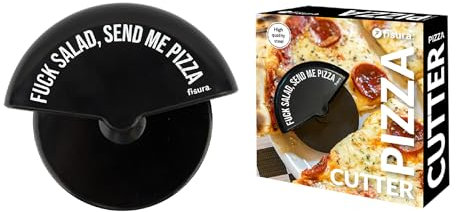 Fisura – Tagliapizza originale f*ck salad. Divertente tagliapizza a rotella. Coltello per pizza in acciaio inossidabile e ABS. Dimensioni: 7,5 x 5,5 centimetri.