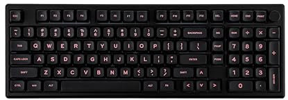 EPOMAKER Galaxy100 Tastiera Meccanica in Alluminio QMK/VIA con 8000mAh, Tastiera da Gioco al 96% con Tastierino Numerico, USB-C/BT5.0/2.4GHz Wireless Hot-Swap (Nero, Marble White Switch)