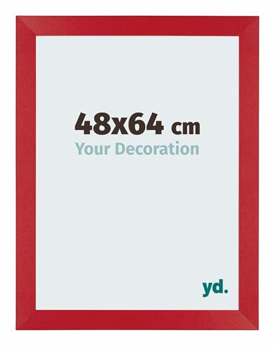 yd. Bilderrahmen 48x64 cm Rot - Holz Rahmen Mura