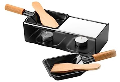 SHOWERORO Camping Cookware Set Mini Grilling Pan Portable Cheese Wooden Handle Non-Stick BBQ Tray for Outdoor Use
