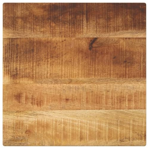 vidaXL Tischplatte, Holzplatte für Esstisch Couchtisch, Massivholzplatte Rustikales Design, Ersatztischplatte, 60x60x3,8cm Quadratisch Raues Massivholz Mango