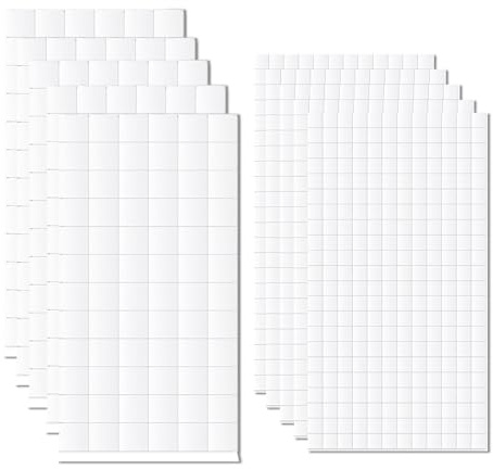 Amacoam 3D Klebepads Doppelseitig Schaumstoff Klebekissen 1650 Stück Doppelseitige Klebepunkte Weiß Selbstklebend Klebepads für Poster Ballon DIY Handwerk Hochzeit Geburtstag Party Deko 6mm 12mm