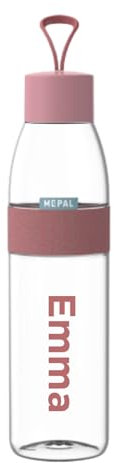 Mepal Personalisierte Trinkflasche mit Namen - Wasserflasche für Kinder und Erwachsene - Flasche für Schule & Arbeit - Stoßfest, Auslaufsicher - BPA-frei & Spülmaschinenfest - 700 ml - Vivid mauve