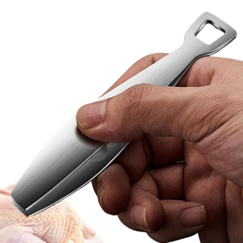 Pinze per lische di pesce, pinzette da cucina, 13,2 x 2 cm, in acciaio inossidabile, design multifunzionale resistente, strumento per rimuovere lische di pesce, ideale per salmone, spigola, trota