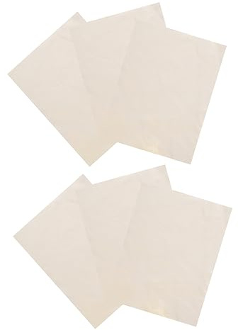 Angoily Pre-Cut Chamois Cloth Pottery Trimming Cloth 6 Sheets for Clay Pottery Tools Beige Absorbent and Soft Hand Feeling for Smoothing and Crafting