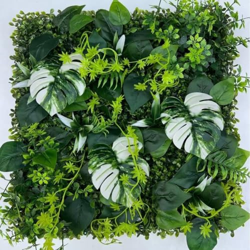 ITTRUH Paneles de seto Artificiales for jardín, Valla privacidad Hiedra Verde, decoración Pared con Plantas for Exteriores (50 x 50 cm)