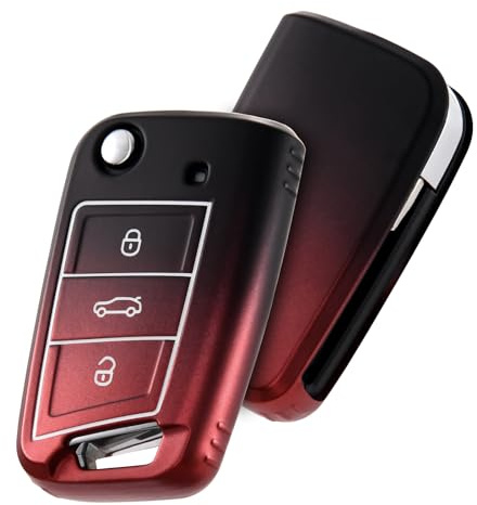 OATSBASF TPU Autoschlüssel Hülle für VW Golf 7, Polo, Tiguan & Skoda | Passgenaue TPU Schlüsselhülle für VW & Skoda. Robustes, kratzfestes Design schützt Ihren Autoschlüssel sicher im Alltag