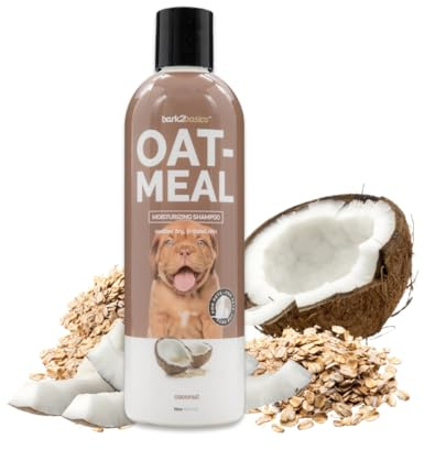 Bark2Basics Oatmeal Dog Shampoo, 16 oz - Natural Colloidal Oatmeal, Natural Ingredients, Calms Dry Itchy Irritated Skin, Moisturizes and Soothes the Skin and Coat, Professional Grade