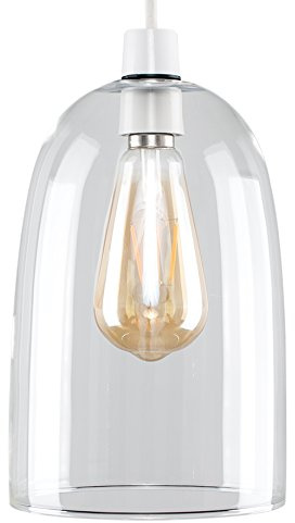 MiniSun | Modern Clear Dome Shaped Glass Ceiling Light Shade | Pendant Lights, Home Décor & Improvement Essential | 15cm Shade Width