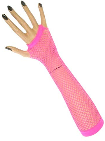 krautwear Damen 80er Jahre Outfit Schweißbänder Stirnband Set Beinstulpen Handschuhe Leggings Trashpop Pink