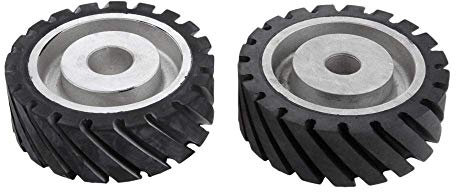 SLRMKK Rueda de Contacto de Goma Dentada de 150 * 50 mm, para Amoladora de Banda, lijadora, Juego de Bandas abrasivas de Lijado equilibrado dinámicamente, 150x50x32 mm