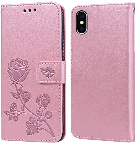 Fodral för iphone XS Max Telefonfodral, plånbok Skyddsfodral, stativfunktion, kortplats, silikon stötfångare, Flip läder Mobilfodral för iphone XS Max(6.5)