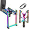 GORIX Bike Flat Pedals Eingebauter Ständer Pedalständer Oil Slick Road Mountain MTB Fahrrad (GX-FYK26)