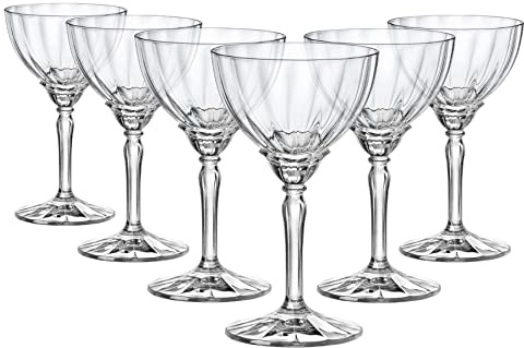 Bormioli Rocco 6 x klar 240 ml Florian Cocktailgläser Champagner – altes Espresso-Glas Martini Prosecco Wein Gin Tasse Gläser Geschenkset