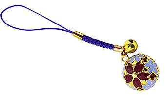 VILLCASE Hohle Kirschblüten Glocke Anhängerzubehör Aus Kupfer Mit Aufhängekordel Japanische Selbstgemacht Glocke Für Rucksack Schlüsselanhänger Und Armband Langlebiges Metall Violett