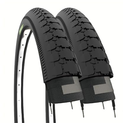 2 neumáticos Negros para Moto, Carro, Carro, Bicicleta, 26 x 2 x 1 3/4 (54-571)