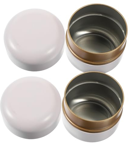 MAGICLULU 2pcs Tea Coffee Sugar Canister Tinplate Container for Storage Jars Lids