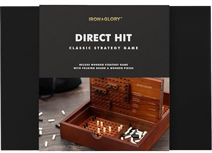 Iron & Glory Sea Battle Game | Wooden Puzzle Board Game | Gift Ideas For Dad & Mens Birthday Gifts | Home Decor Accessories & Coffee Table Decor | Strategy Games & Puzzle Box | Living Room Accessories