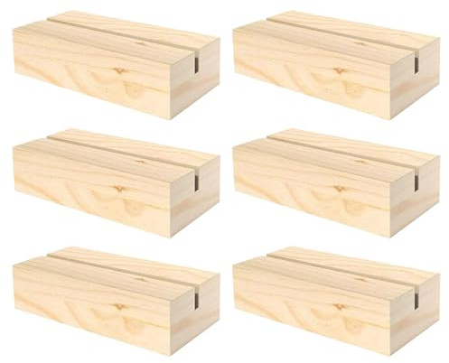 Sharplace Base de Support de Couronne en Bois, 6 pièces, Anneaux Floraux, décoration de Mariage, Support de Guirlande Artisanal, Base pour Centre de Table de, Couleur du Bois