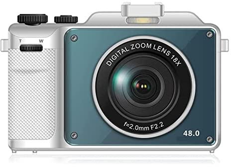 Camcorder Video Camera Dual Lens Digital Photo Camera For Selfie 4K Photography Camcorder DIY Frame Beginner Vlog Video Recorder 18X Live Stream Webcam