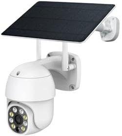 VEKELETE Telecamera di sorveglianza PTZ WiFi PIR CCTV con monitoraggio Automatico da Esterno Tuya Smart 3MP 5W Solar 10000mAh(Solar Cam)