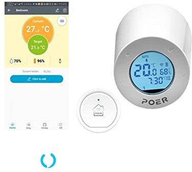 YQVEOT Termostato Digitale WiFi Smart Thermostat Controller del radiatore Integrato con lavori di visualizzazione dell'umidità della Caldaia(PTV30PTGPTR433 EU)