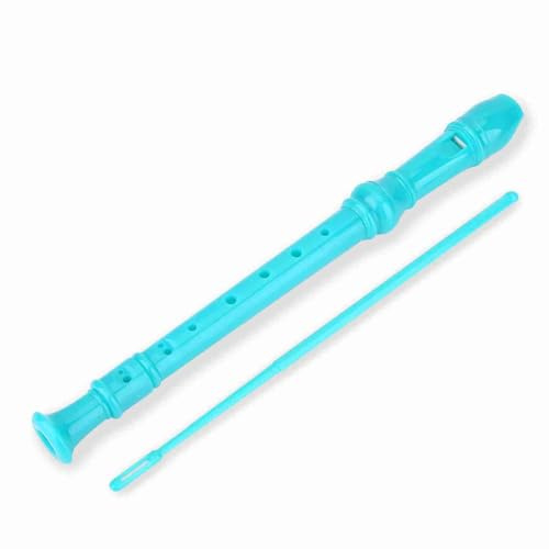 Sopran-Blockflöte-Instrument 8 Löcher Hochschalt-Recorder im deutschen Stil, Flöten-Instrument, ABS-Descant-Rekorder für Kinder mit Reinigungs stange (Grün)