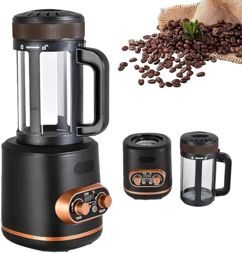Electric Coffee Roaster Machine, 300g 2200W Automatic Coffee Machine with Adjustable Temperature/Time, Transparent Chamber for Home, Cafe, Office, and Small Commercial Use