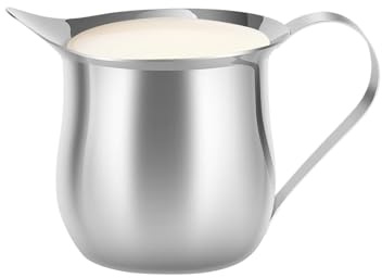 Eventerde Lattiera | Bricco Latte Acciaio per Schiumare | Accessorio da Bar per Caffè e Latte Arte per Casa Viaggio Ristorante Cucina