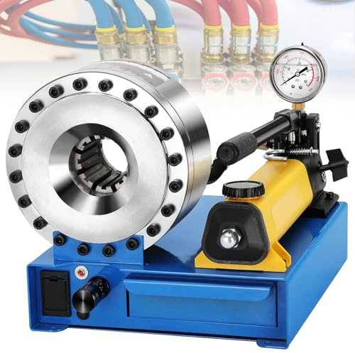 Eastnmythet Macchina Crimpatrice per Tubi Idraulici con 8 Set di Matrici (10-30 mm), Strumento Manuale per Crimpatura di Tubi per Tubi AC e Tubi Idraulici, Apertura Massima dello Stampo 40 mm