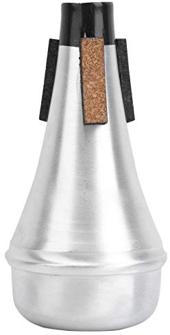 POENVFPO Sourdine Droite pour Trompette en Alliage d'aluminium, Silencieux d'entraînement Universel pour Jouer la Nuit, 2,8 X 2,8 X 5, Pouces, Conception Compacte et Légère