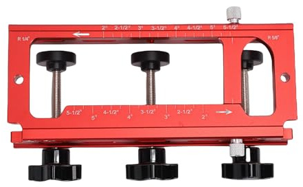 Aramox Gabarit de Charnière de Porte, Gabarit de Mortaiseuse en Alliage D'aluminium Fourni pour Charnières de 2,5 à 5 Pouces