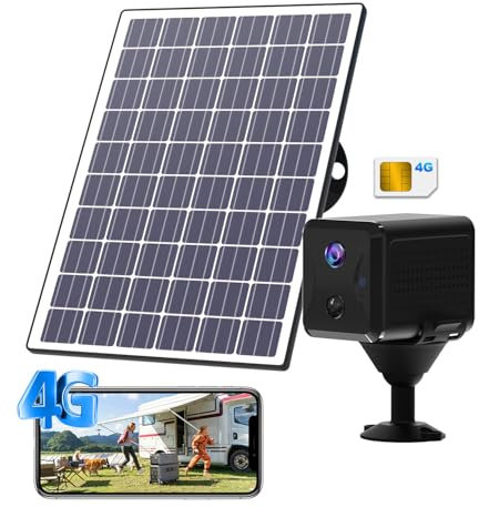 UCOCARE Cámara 4G Solar con SIM, Mini Videovigilancia sin Internet 2K