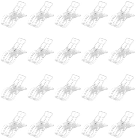 20Pcs 3.54Inch Spring Clamp Invisible Clear Balloon Clips for Birthday Party Balloon Garlands Wedding Backdrop Clear Clamps