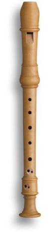 Mollenhauer 5107 Denner Sopran-Blockflöte Birnbaum hell Natur-Holz Barock Doppelloch