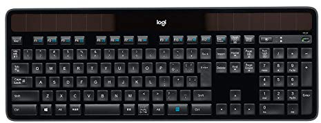 Logitech K750 Clavier Sans Fil Solaire pour Windows, Clavier Espagnol QWERTY - Noir