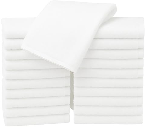 DuDu N Girlie Baby Terry Frottee 100% Baumwolle Windeln, Weiß & Blau, 12 Stück