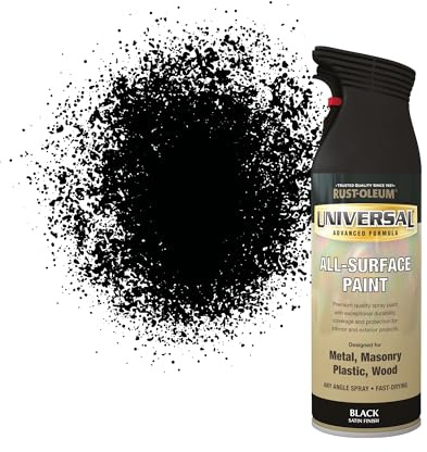 Rust-Oleum 400ml Universal Spray Paint - Satin Black