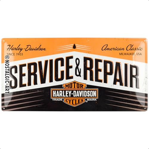 Harley-Davidson Service & Repair, Blechschild 25 x 50 cm