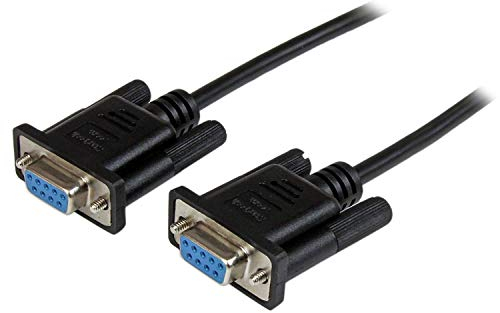StarTech.com 2m Black DB9 RS232 Serial Null Modem Cable F/F