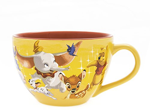 Disney Grande tasse à cappuccino ou soupe Retired Disney Friends (1, jaune)