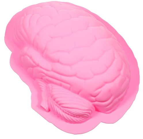 DOITOOL Silikon Kuchenform Gehirn Design 8.7X6.5X2.4 Zoll Backform Für Halloween Backen Kreative Kuchen Und Desserts