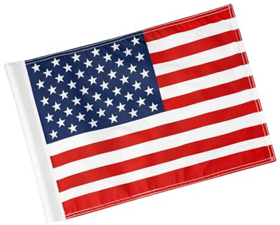 KINGTOP USA Golf Flag 20x14 Inch - Tube Inserted, Dual-layer 420D Nylon, Double Sided Printing - Standard Putting Green Flags for Backyard Practice, Golf Courses, Country Club, 1-Pack
