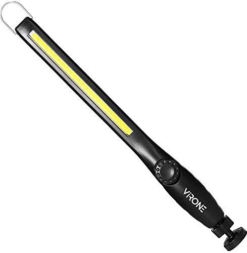 VIRONE WL-1 Lampe Torche Rechargeable pour Atelier LED 10W 400lm 2000mAh Dimmable Aimant Crochet