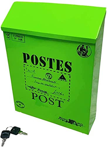 LSDRALOBBEB Wandbriefkasten Postkasten Antiker amerikanischer Retro-Postkartenkasten Briefkasten Wandbriefkasten Mehrzweckbriefkasten Regendichter Paketkasten Drop Box 925
